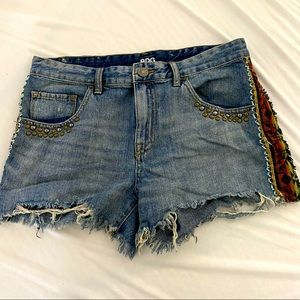 Beaded/Embroidered BDG Jean Shorts - size 30